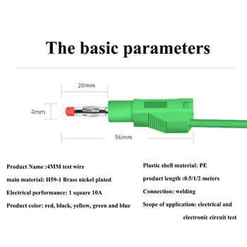  1 m 10A 4 mm kabel s banana tanjura u ljusci test kabel pištolj tip zaštitne ljuske бутановый kabel može biti položen i položiti proširenje