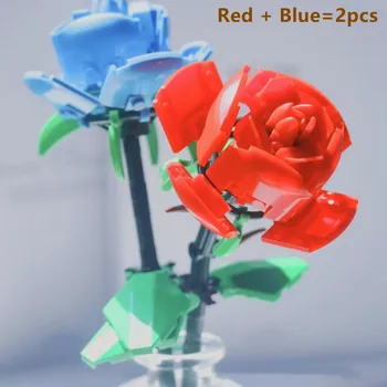  MOC Cvijeće Ruže Gradbeni Blok Buket Fine Čestice su Kompatibilne sa Lego Bere Cvijet Blagdanski Dar Rose Serije Aldult