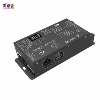  4CH D4-XE DMX Dekoder PWM Kontroler Bez Treperenja Glatka Raspada 12-36 Digitalni Zaslon 2000 Hz 500 Hz za RGB led Žarulje 8A/CH