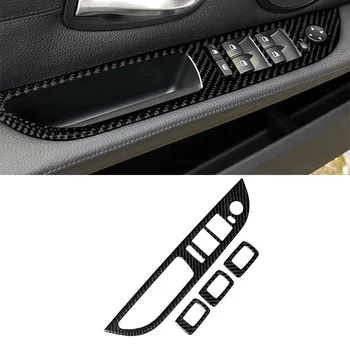  Karbonskih Vlakana Auto Prekidač podizača Prozora Ploča za Uređenje Ukrasne Naljepnice Auto-Stil Za Stari BMW Serije 5 E60 2005-2010 Pribor