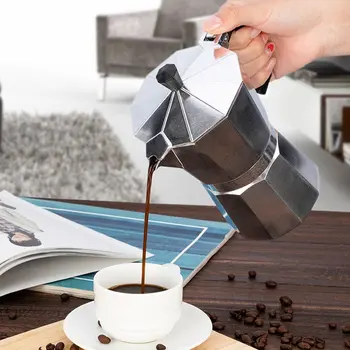  Aparat za kavu Aluminijska Aparat za kuhanje Kave Moka Aparat za kavu Espresso Aparat za kavu Moka Pot 50/100/150/300 ml Štednjak, Aparat za kavu