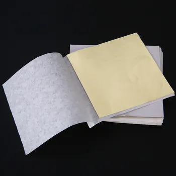  100 Listova 9*9 cm List Zlatna Folija Listovi Pozlata Ručne izrade Papir Ukras Za DIY Obrtni Dekor Dizajn Papir List Zlata Listova