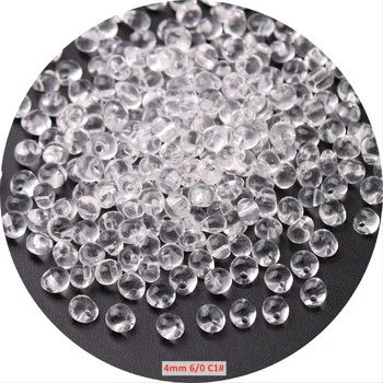  3 mm 4 mm Bijela Serija Kapi Staklene Perle S Bočnim Otvaranjem Prozirne Razuporne Staklene Perle Za Izradu Nakita DIY Smještaj Plovila