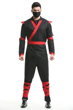  Purim Halloween Kostim za Odrasle Muškarce Ninja Odijelo Japan Borilačke vještine Ninja Cosplay Odjeću Setovi
