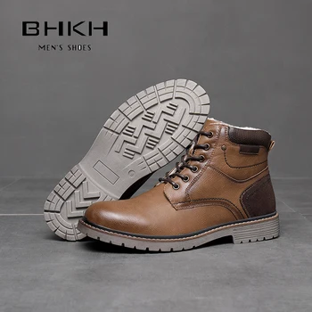  BHKH/Boots u retro stilu; zbirka 2022 godine; zimskim lagane Čizme čipka-up; svakodnevni službena obuća; branded muške cipele; Zapatos