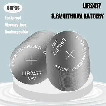  50 kom. high-end Punjiva litij-ionska baterija LIR2477 3,6 200 mah za Elektroničkih satova, kalkulatora, zamjenjuje CR2477
