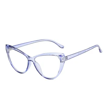  UVLAIK Anti Plavo Svjetlo Mačje Oči Naočale Okvira Za Žene Branded Dizajnerske Cipele Cateye Optički računala Naočale Ženske Retro Prozirne Naočale