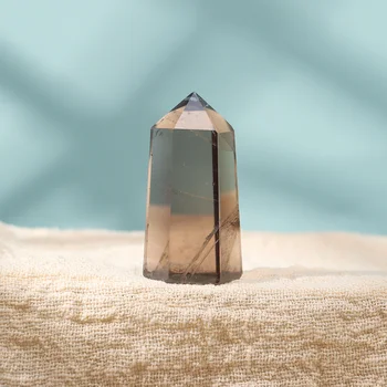  30-40 mm Prirodni Kristalna Kamena Zdrav Dragulj Dimi Kvarc Štap Čaj Crystal Spot Šestokutno Crystal Stup Ukras