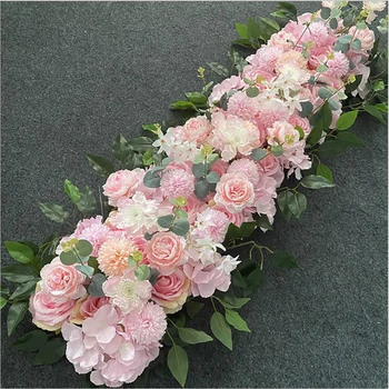  100 cm prilagođene vjenčanje cvjetni zidne kompozicije isporuke svila božur umjetni cvijet broj dekor Romantični diy iron luk pozadina