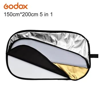  Godox 150*200 cm 5 u 1 Prijenosni studio fotografija Multi Foto Sklopivi Reflektor Svjetlosti Ovalni za Rasvjetu i Bljeskalice