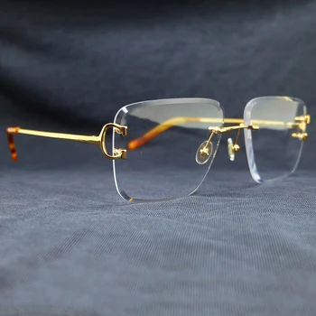  Prozirni Modni Rimless Za Naočale Za Muškarce S Trga Žicom C Carter Optički Luksuzne Dizajnerske Naočale Za Oči Lentes Opticos Para Mujer