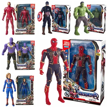  Marvel Avengers Anime Lik Iron Man i Hulk, Kapetan Amerika Spider-Man Malloc ABS Pokretna Lutka Dječja Igračka Pokloni Za Rođendan