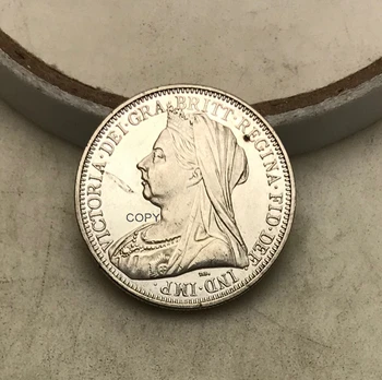  Velika britanija velika Britanija Jedan florin 1895 Dva шиллинга Kraljice Viktorije Mesing Posrebreni Fotokopirni kovanice F 411