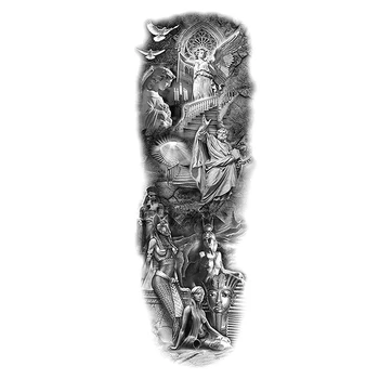  Tetovaža Na Cijelu Ruku Japanski Prajna Šaran Cvijeće Religija, Totem Vodootporne Privremena Tetovaža Naljepnica Bog Body Art Lažna Tetovaža Žene Muškarci