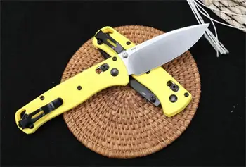  Žute Olovke D2 Oštrica Benchmade 535/S Bugout OSI Nož na Sklapanje Plastična Ručka Kamp Ručni, Džepni Noževi EDC Alat
