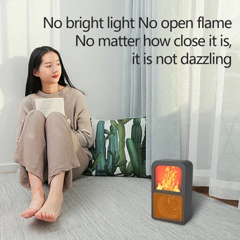  Novi Kreativni Kamin 3D Plameni Grijač Home Mini Grijač Stolni Uredski uštedu energije Grijač