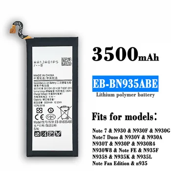  EB-BN935ABE Zamjenske Baterije Za Samsung Galaxy Note 7 Napomena FE N935S N935 N935K N935L N930W8 Napomena FE N935F Bateria